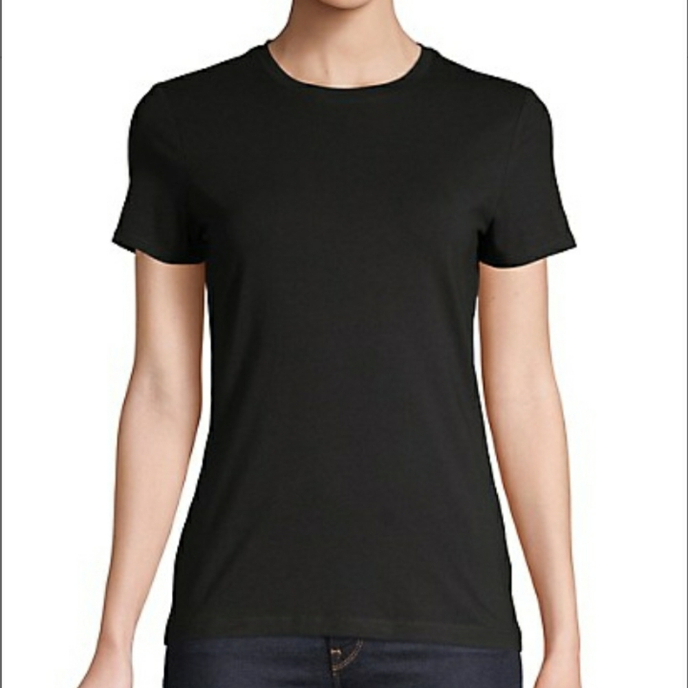 Lord & Taylor Crewneck Stretch Basic Cotton Tee